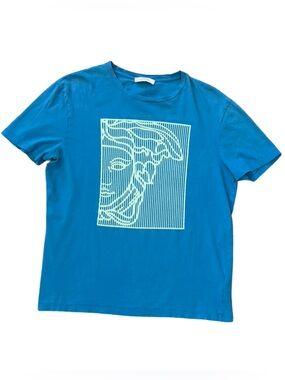 Versace Collection Striped Medusa Head T-shirt